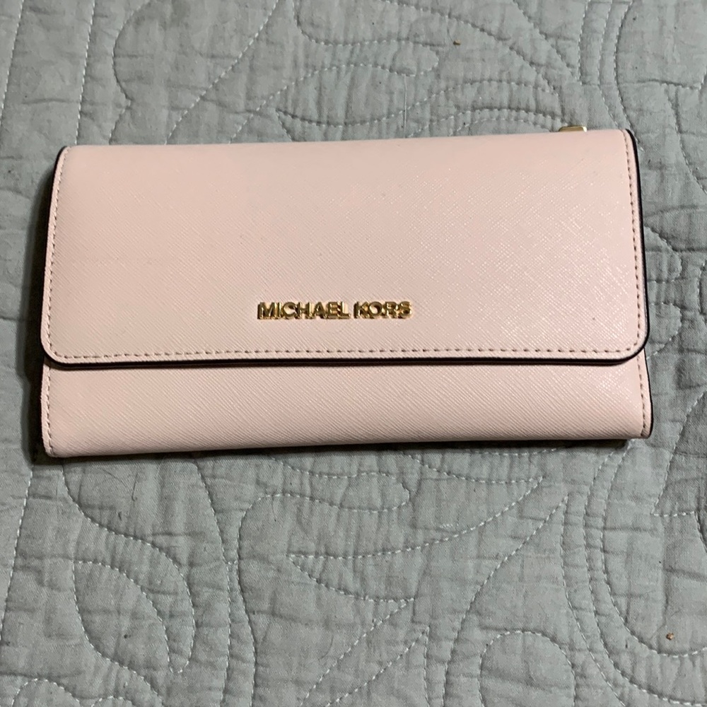 Michael Kors Jet Set Tri-Fold Wallet Pink